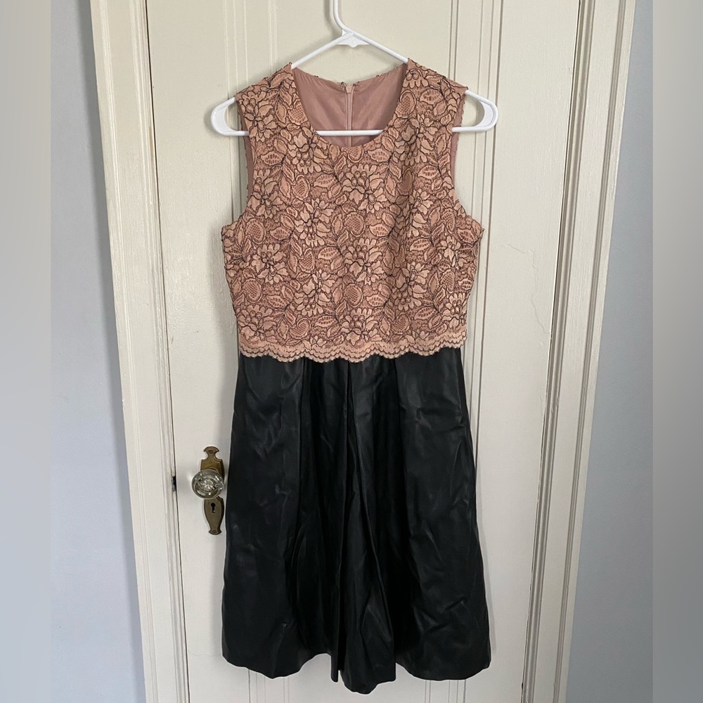 Calvin Klein dress with faux leather skirt